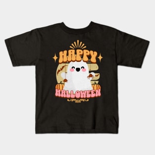 Happy Halloween Kawaii Ghost Kids T-Shirt